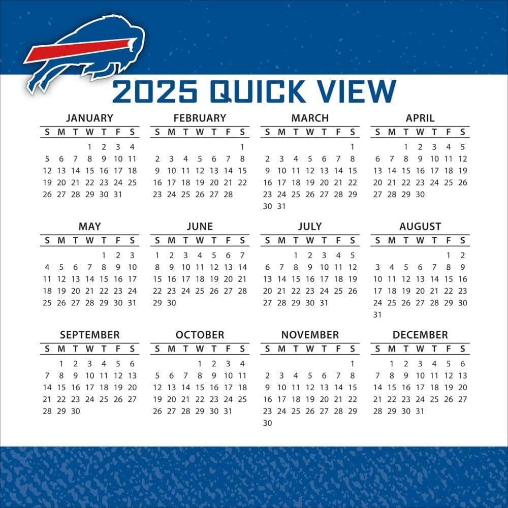 Buffalo Sabres Printable Home Schedule 2025-26