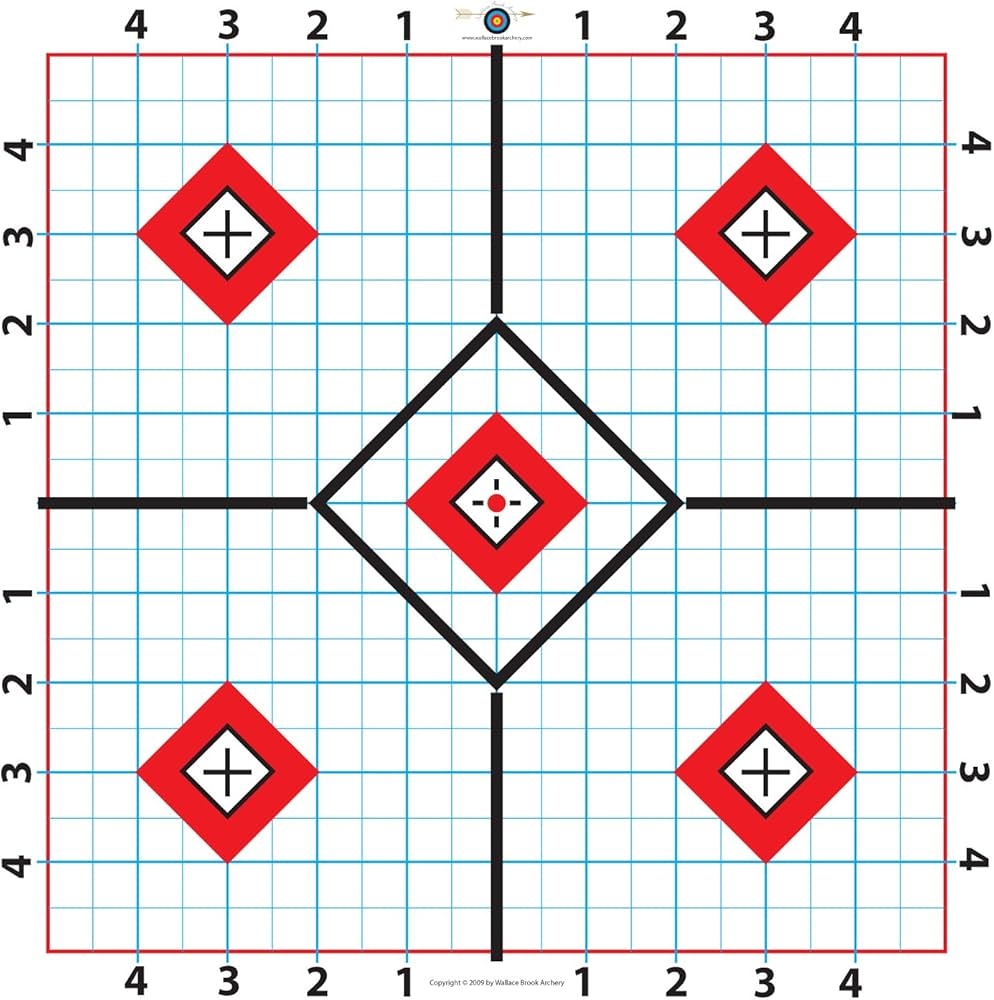 Amazon Wallace Brook 100 Yard 2 Sided Rifle Target Great For Sighting In Scope 11 5 Inch 25 Sheets Sports Outdoors
