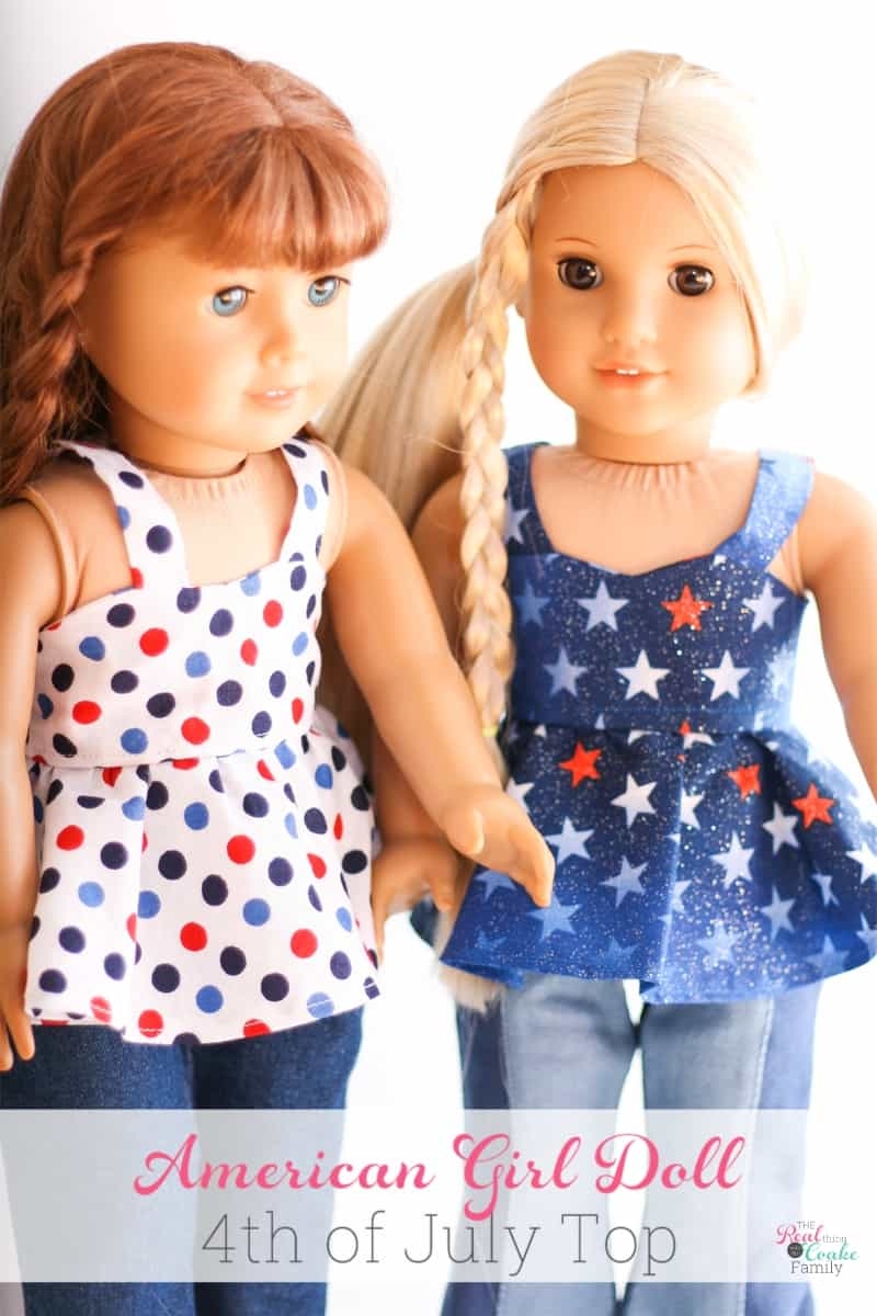 American Girl Doll 4th Of July Top Free Doll Clothes Pattern