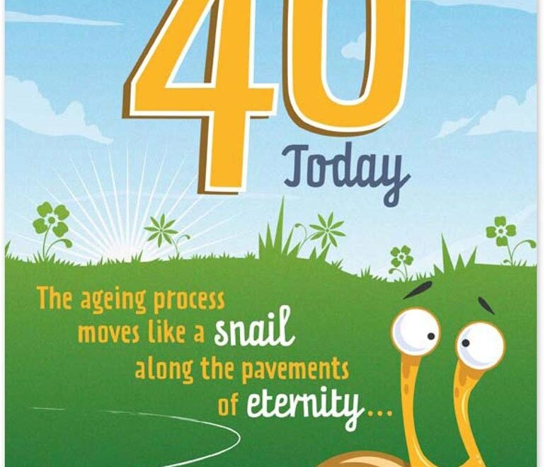 AMSBE Free Funny Personalised 40th Birthday Cards ECards