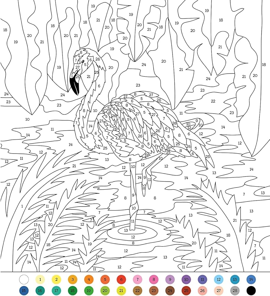 Printable Color By Numbers For Adults
