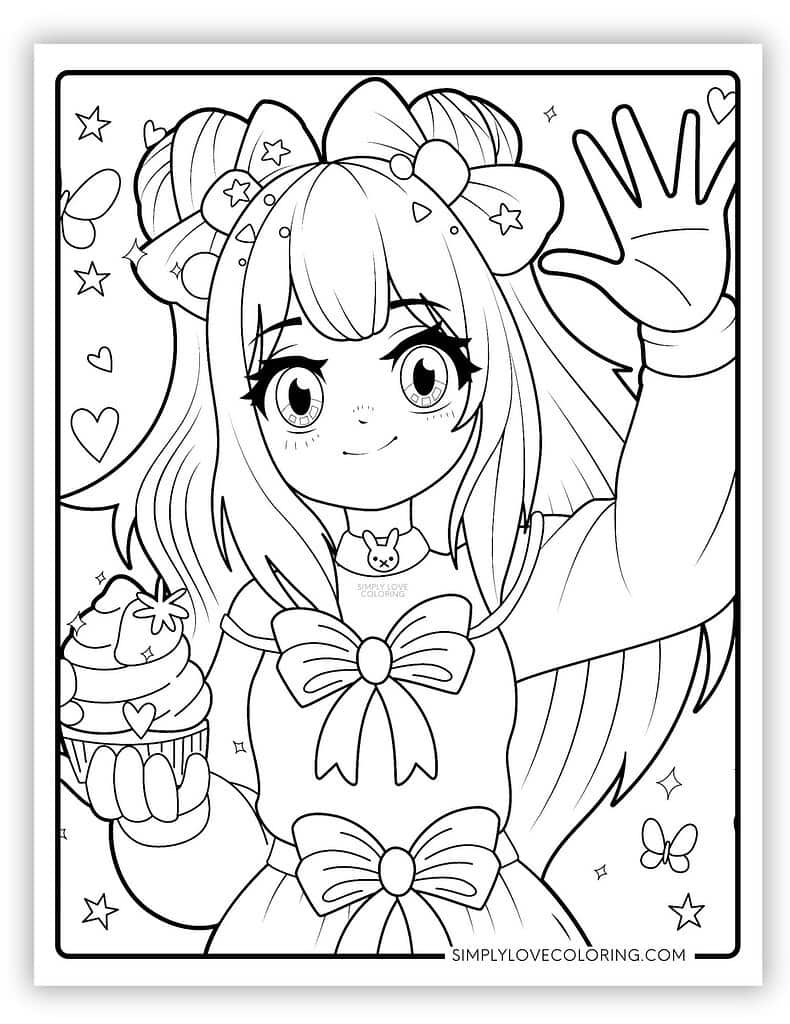 Anime Coloring Pages Free PDF Printables Simply Love Coloring