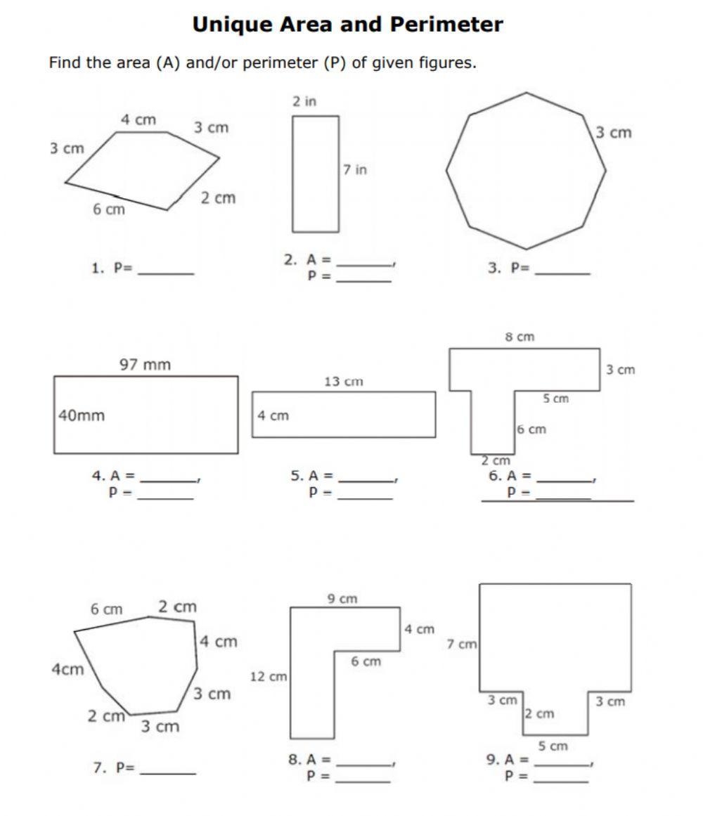Areas Of Polygons Worksheet Live Worksheets Worksheets Library