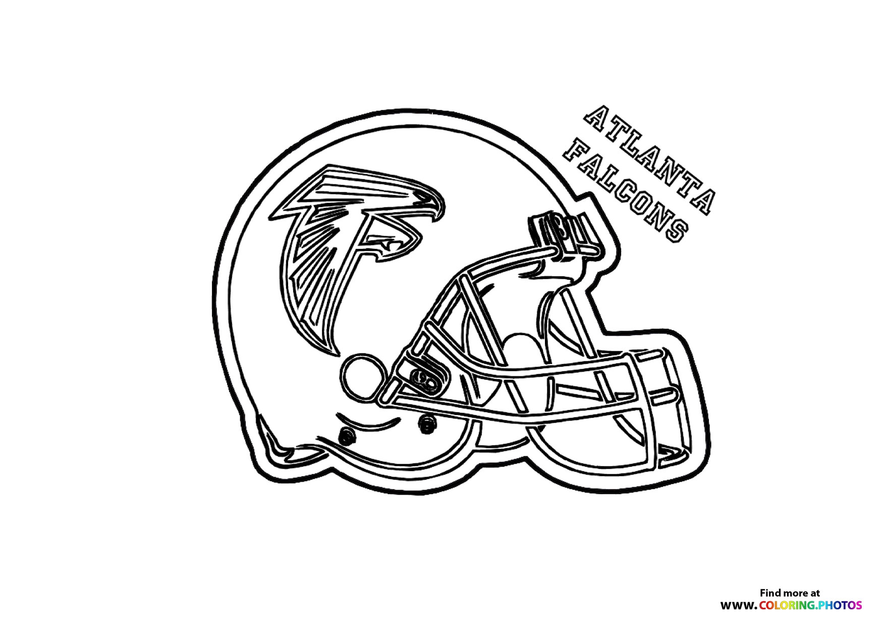 Atlanta Falcons NFL Helmet Coloring Pages For Kids
