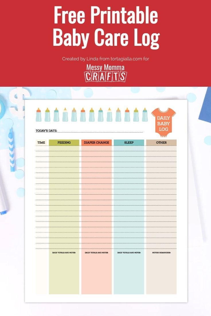 Baby Care Log And Newborn Tracker Free Printable