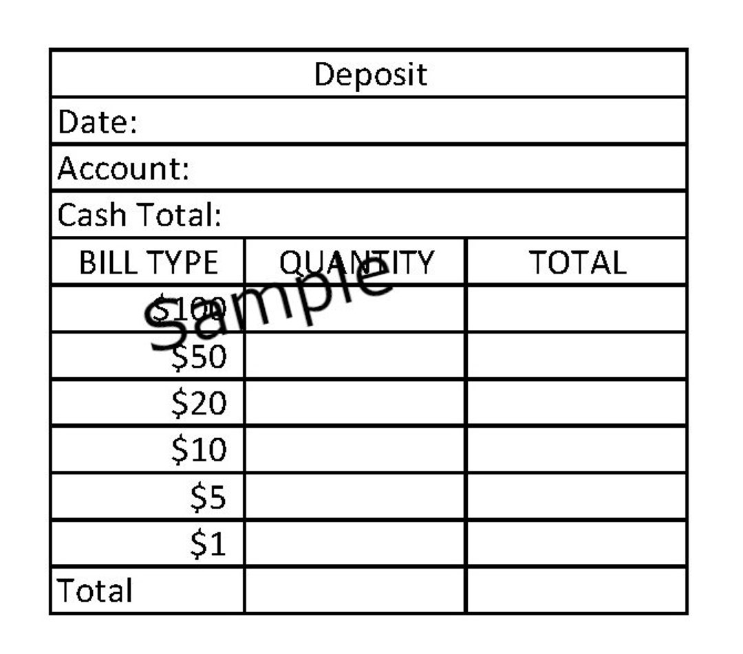 Regions Bank Deposit Slip Printable