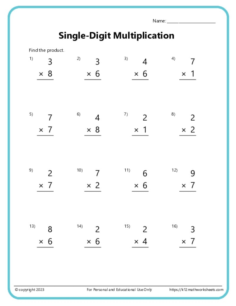 Printable Math Sheets For 2Nd Grade