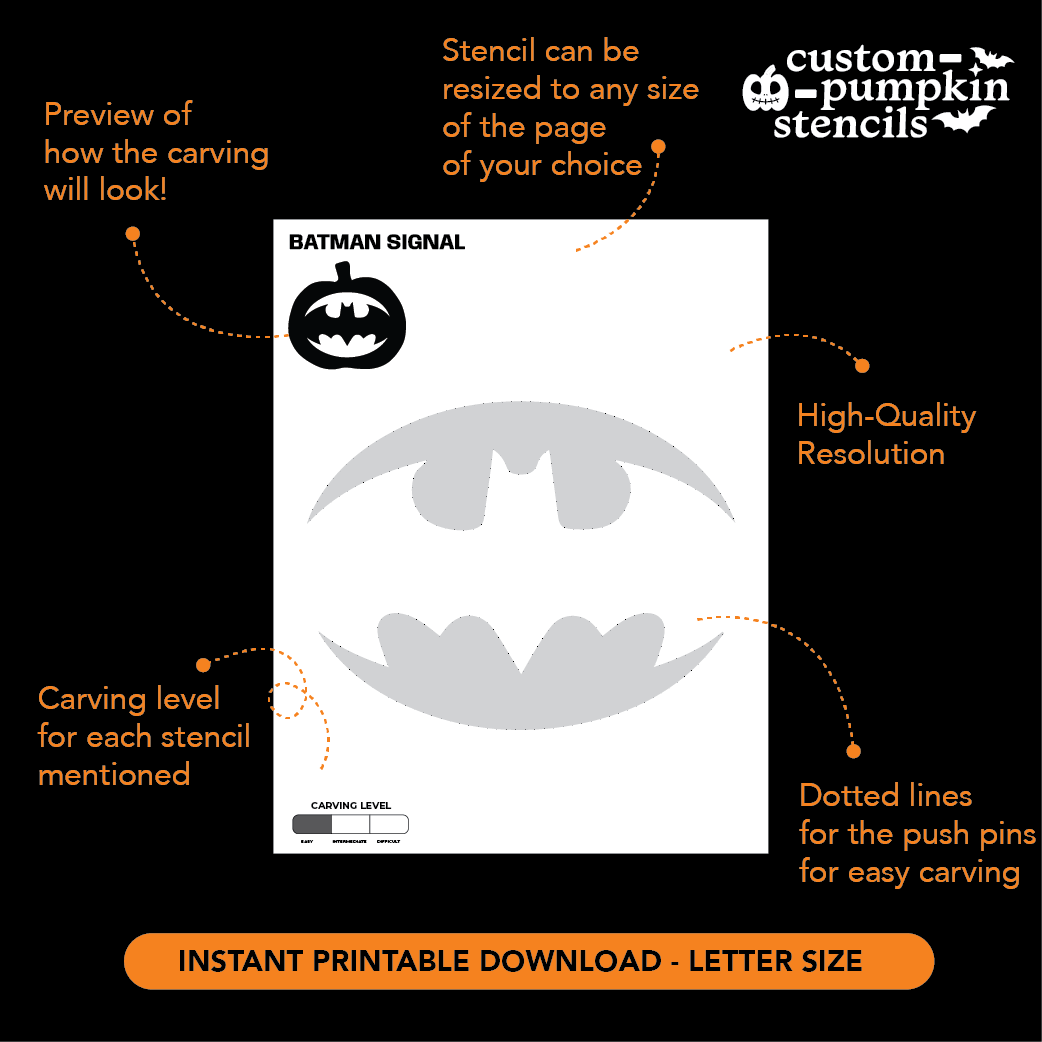 Batman Pumpkin Stencils Free Printable