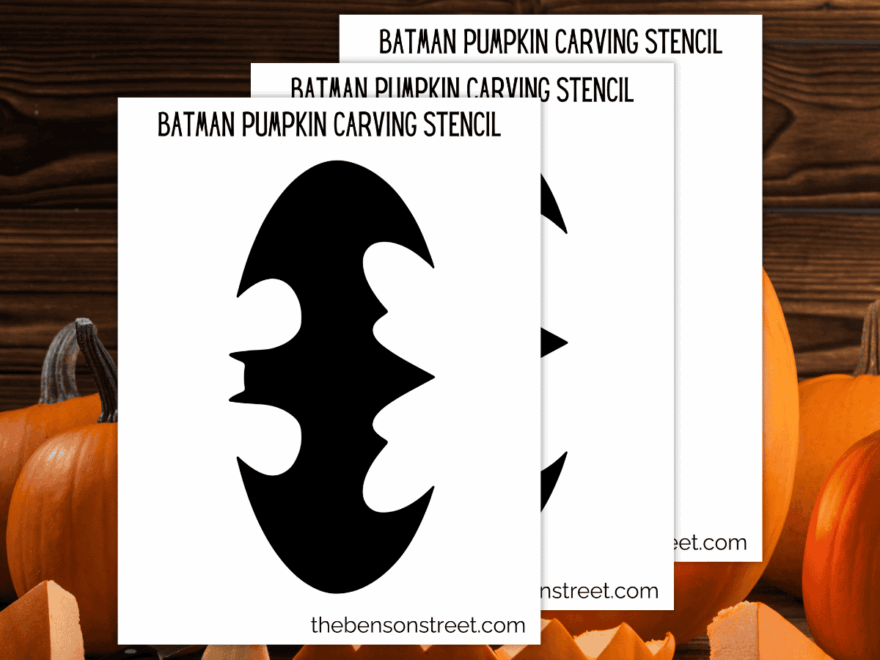 Batman Pumpkin Stencil Printable Free Carving Template The Benson Street