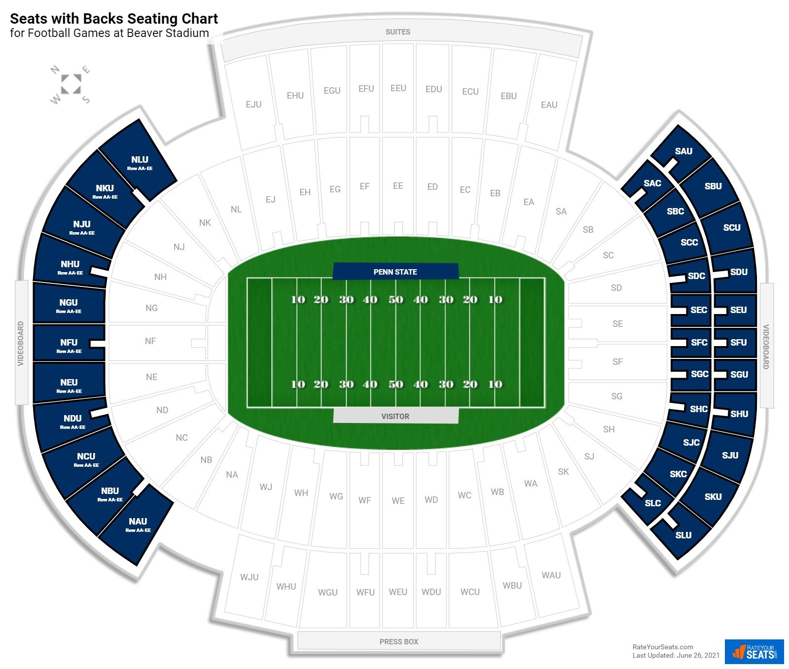 Beaver Stadium Seating Guide RateYourSeats