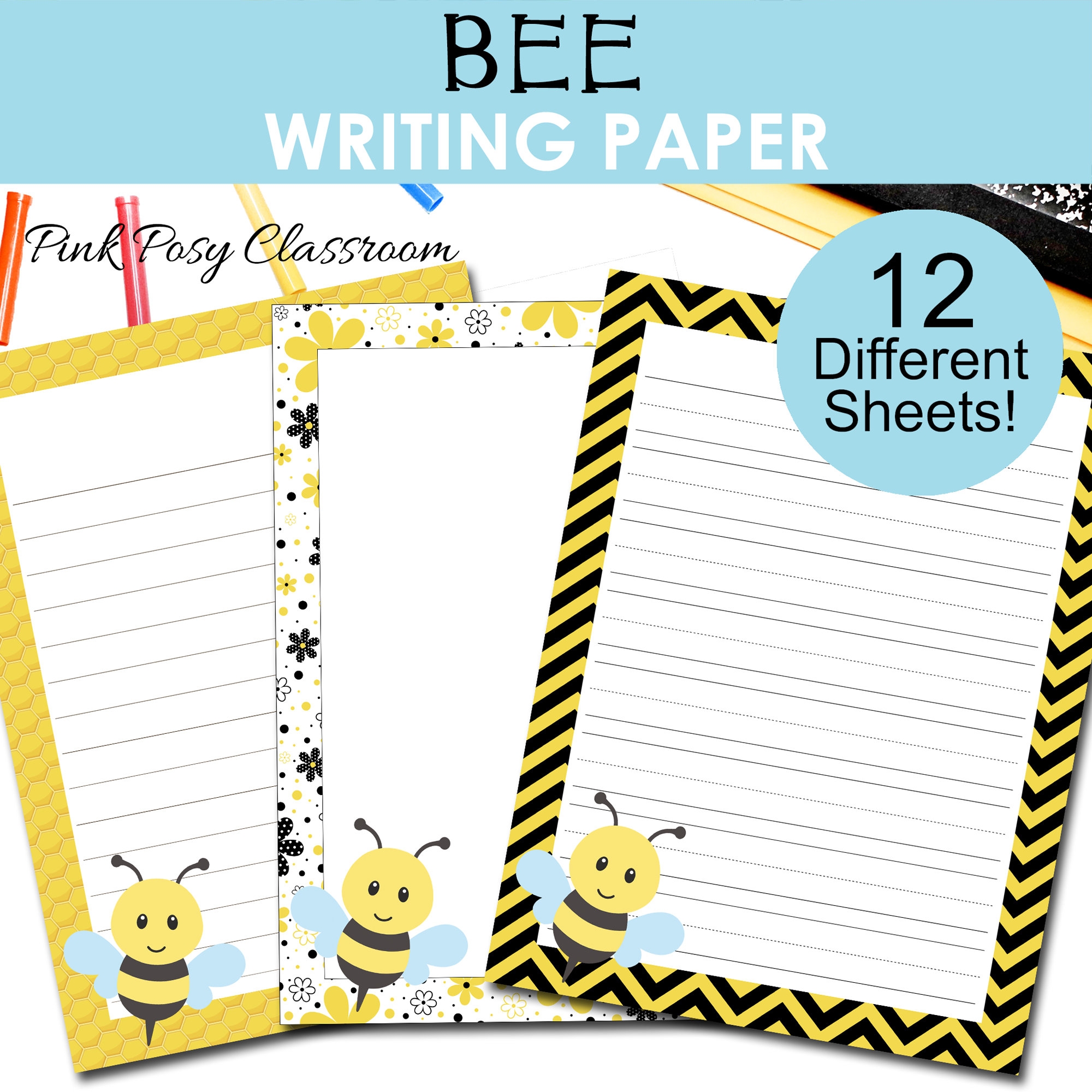 Free Printable Bee Writing Paper