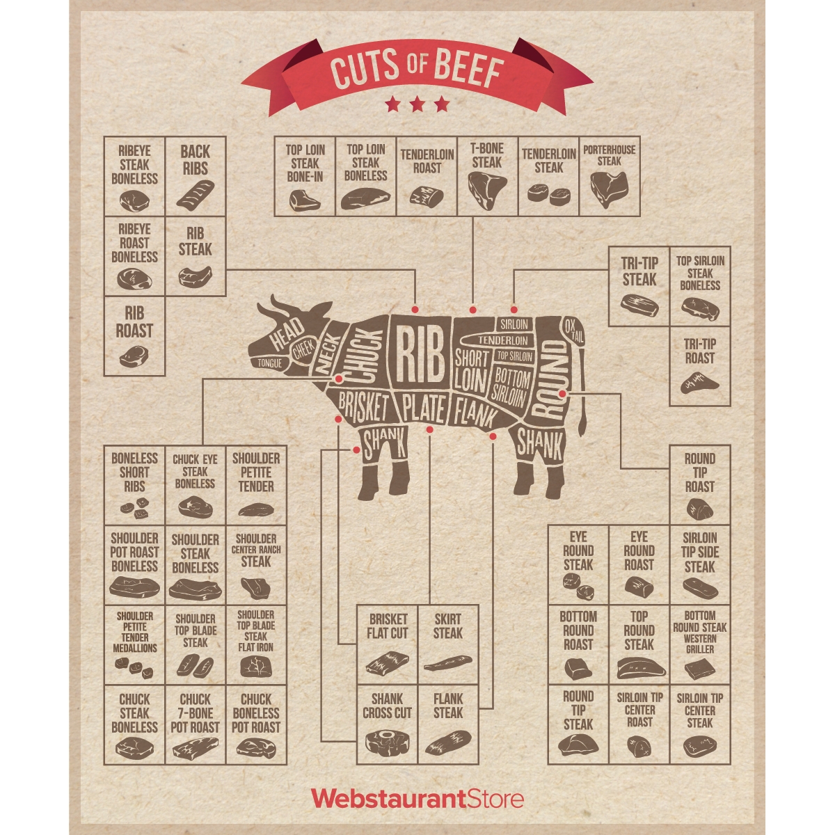 Beef Cuts Chart Types How To Cook Primals More