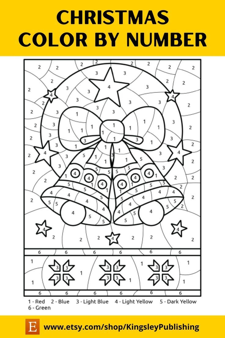 BEST VALUE 25 Christmas Color By Number For Kids Christmas Coloring Activity Book For Kids Adults Holiday Coloring Book With Large Pages Etsy