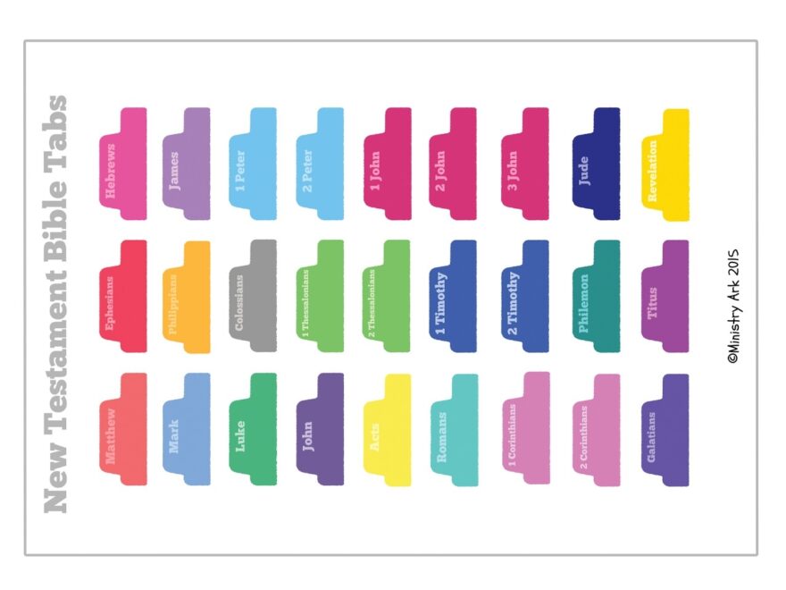Bible Tabs Old And New Testament MinistryArk