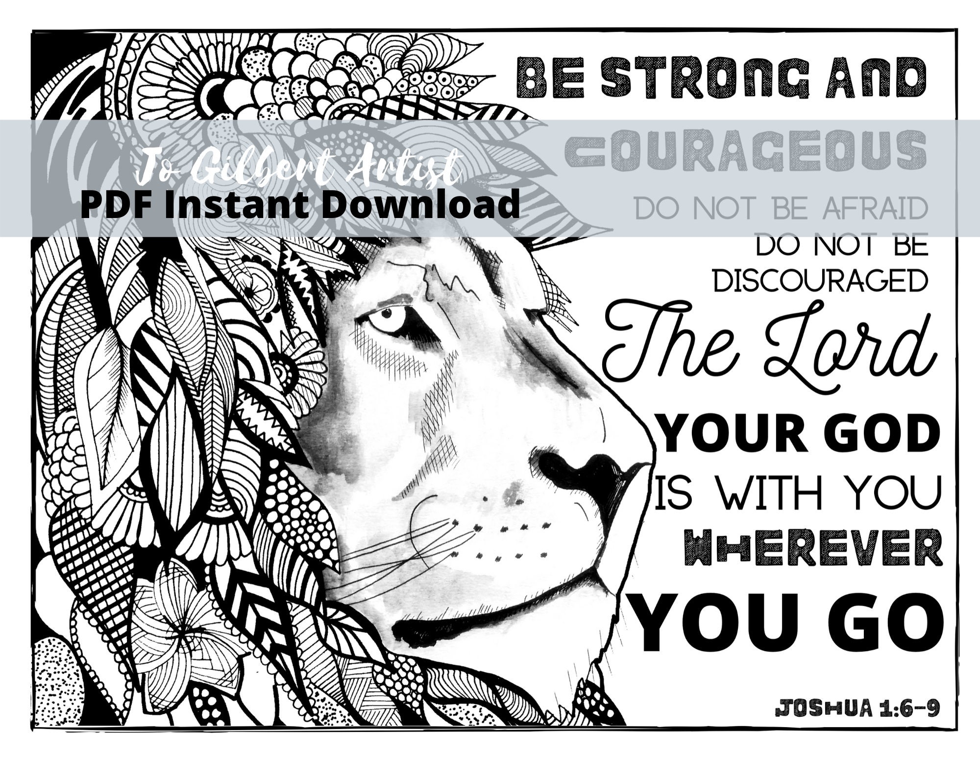 Be Strong And Courageous Printable