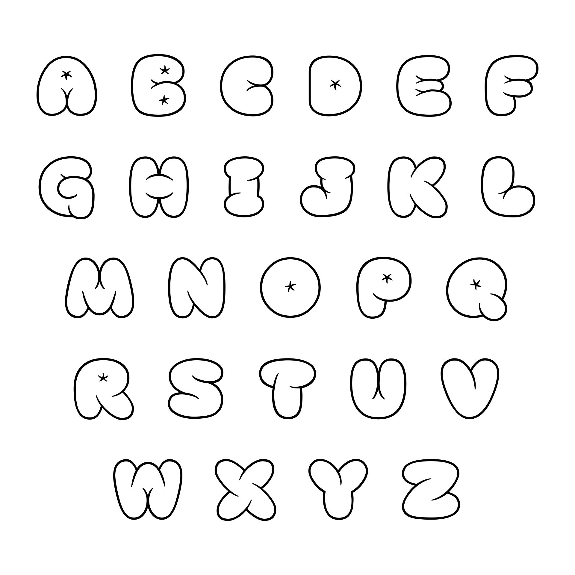 Printable Names In Bubble Letters