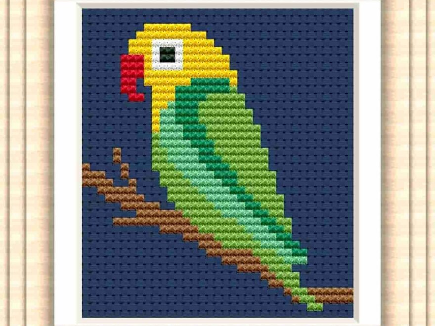 BIRD 19 FREE AND EASY PRINTABLE CROSS STITCH PATTERN Free Cross Stitch Pattern