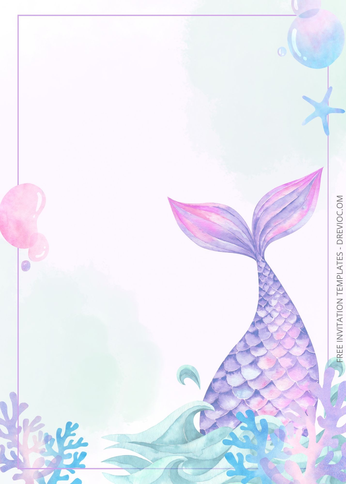 Birthday Card Mermaid Theme