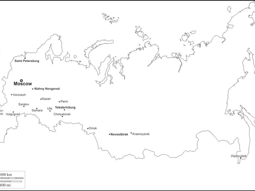 Blank Map Of Russia Outline Map And Vector Map Of Russia