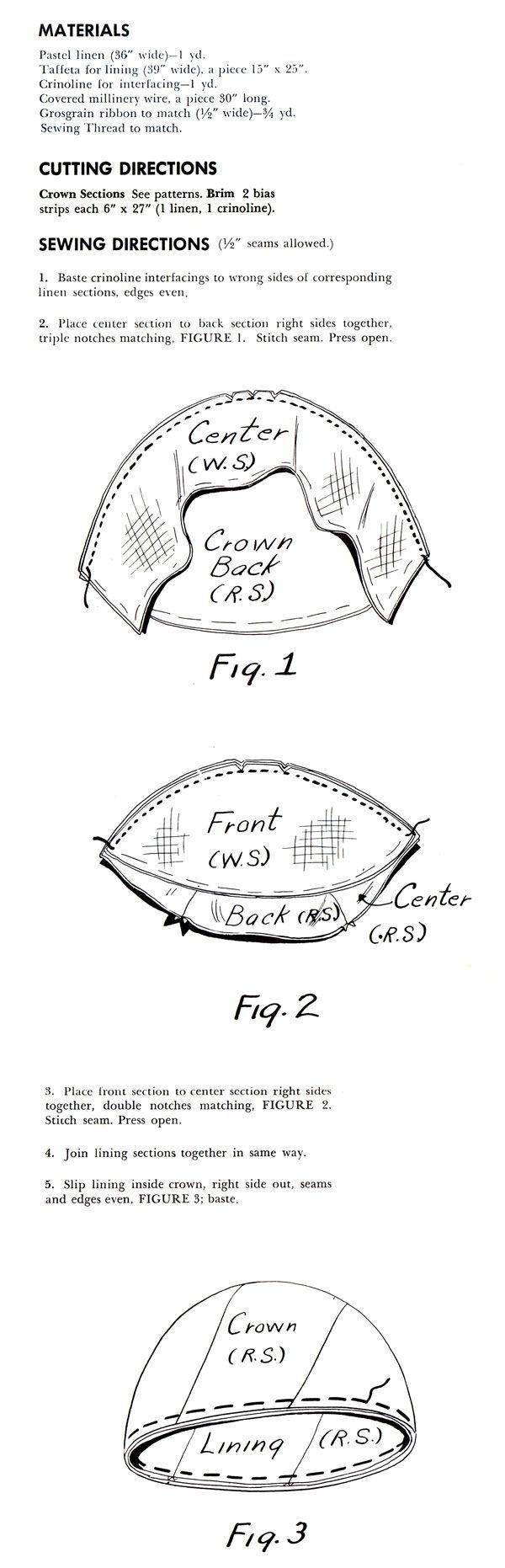 Printable Garrison Cap Sewing Pattern