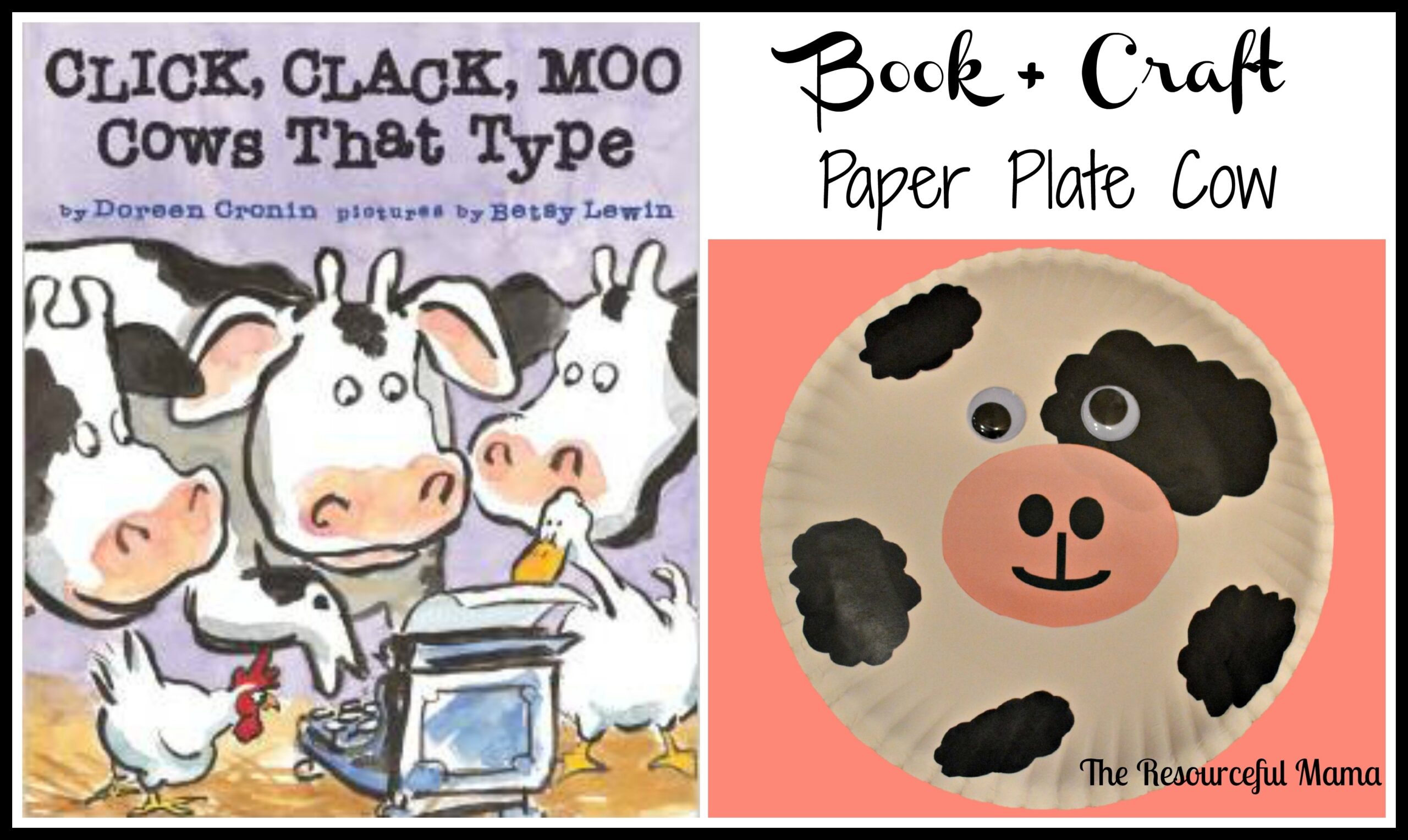 Book Craft Paper Plate Cow The Resourceful Mama