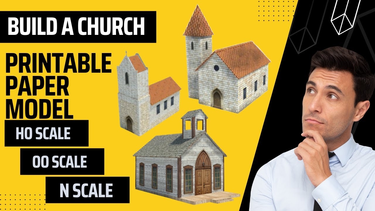 Build A Church Printable Paper Model Buildings HO Scale OO Scale N Scale YouTube