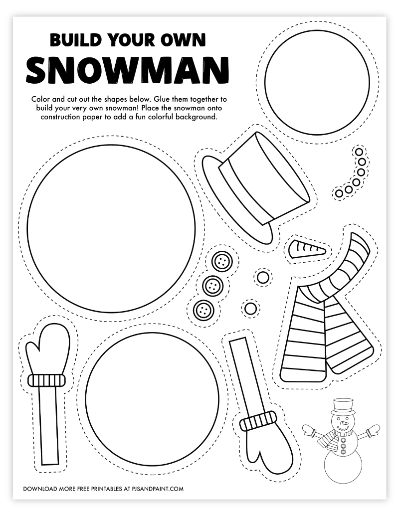 Cut Out Snowman Template Printable