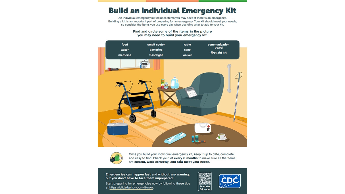 Building An Emergency Kit Emergency Preparedness And Disability Inclusion CDC