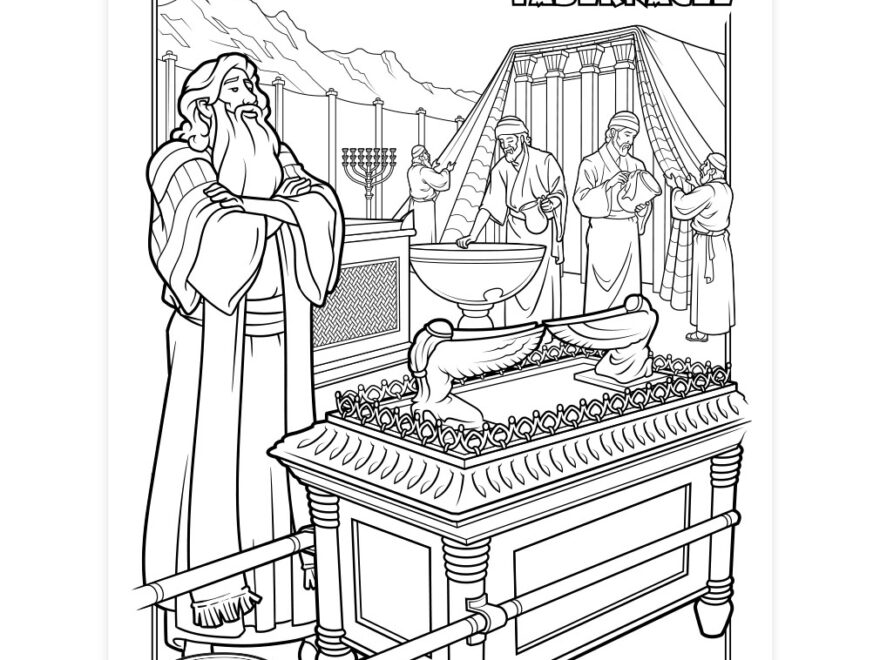 Building The Tabernacle Coloring Page Printable