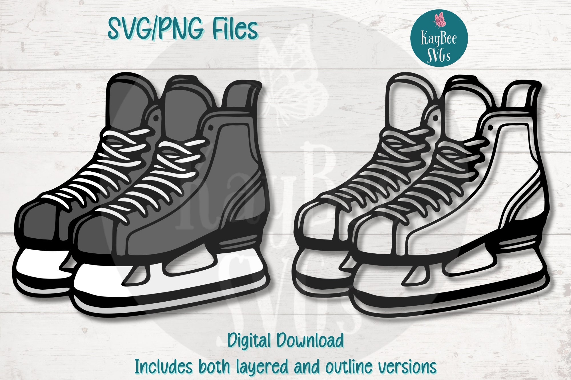 Buy Hockey Skates SVG PNG PDF Clipart Digital Cut File Download For Cricut Silhouette Sublimation Printable Art Commercial Use Online In India Etsy