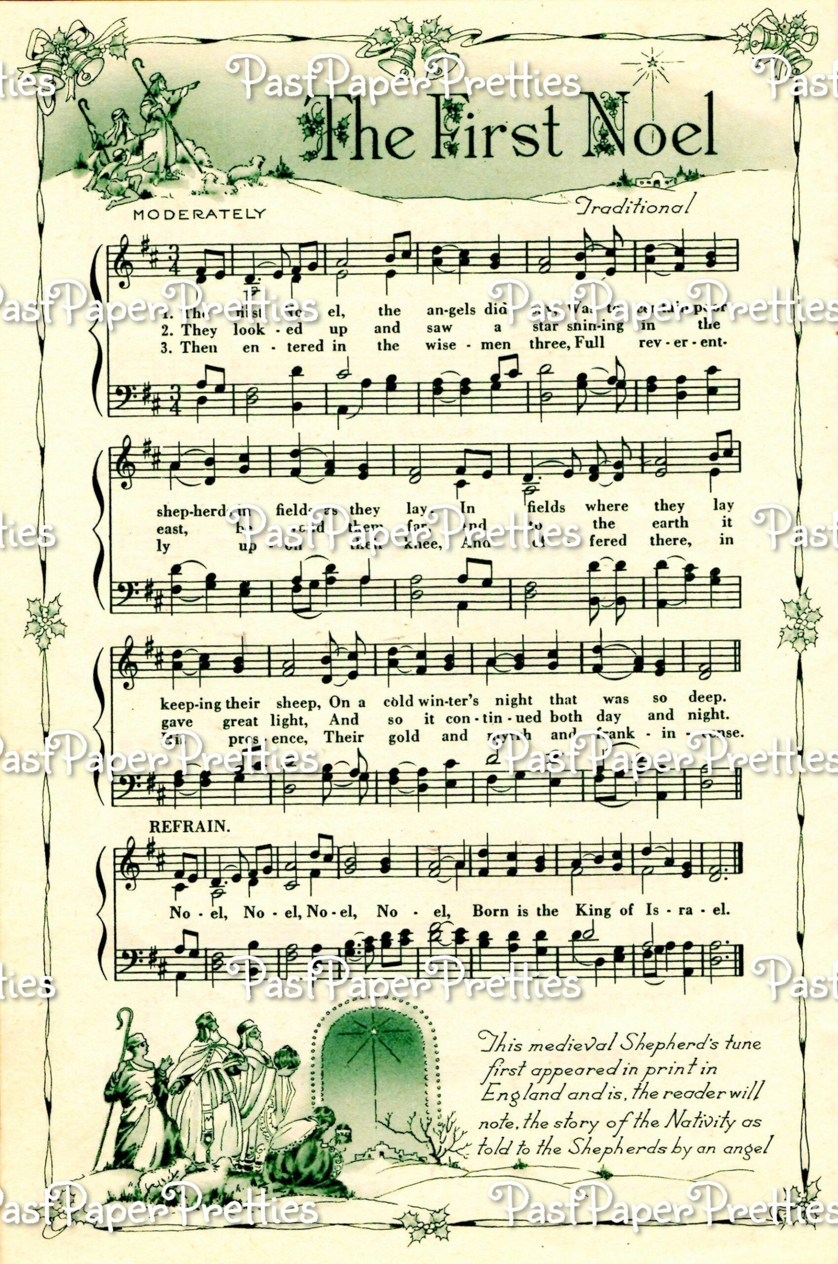 Buy Vintage Printable Classic Christmas Carols Sheet Music 11 Old World Holiday Hymn Images PDF Instant Digital Download Xmas Ephemera Clip Art Online In India Etsy