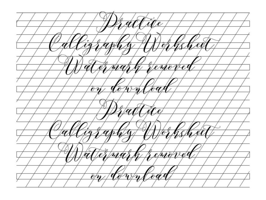 Calligraphy Practice Template Download Italic Calligraphy Guide Printable Script Handwriting Guide Lined Calligraphy Practice Paper Etsy