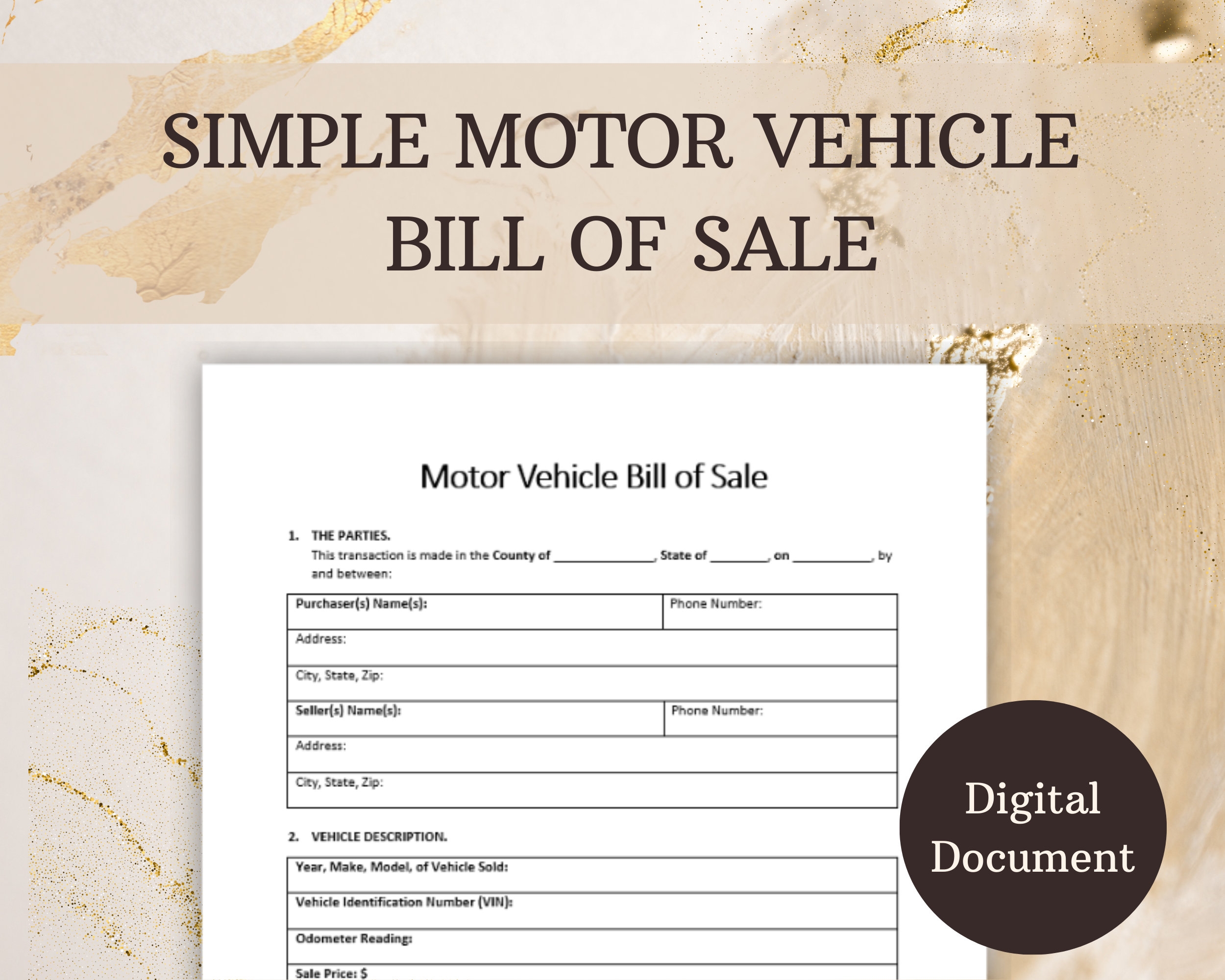 Car Bill Of Sale As Is Template Sofortiger Digitaler Download Und Druck Autoverkaufsformular Druckfertig Kaufvertrag F r Auto I PDF WORD Etsy de