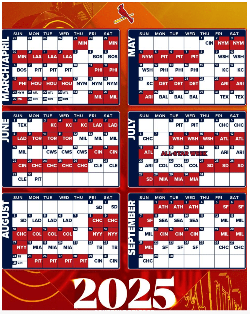 Cardinals Schedule Homestands Promotions