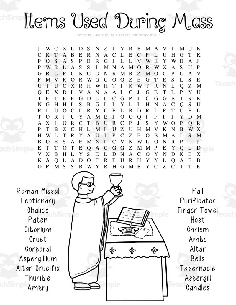 Catholic Word Searches By Teach Simple