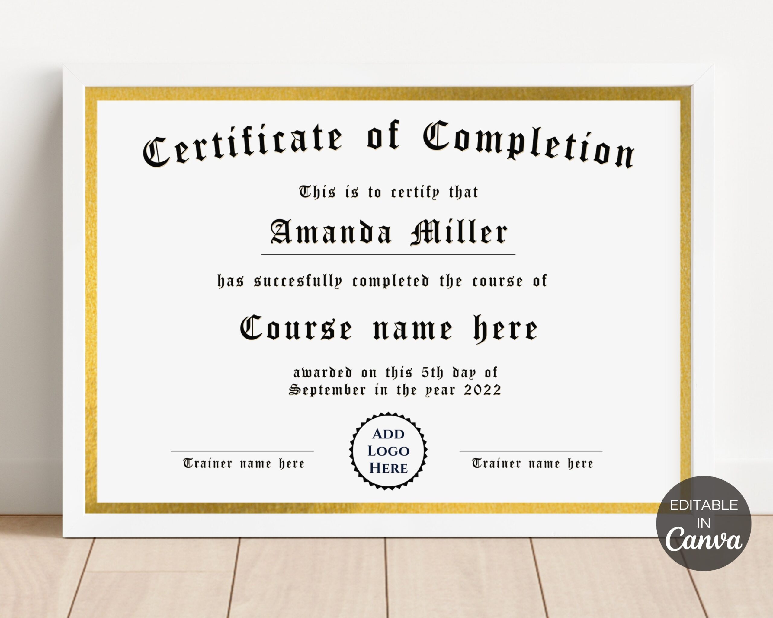 Printable Certificates Of Completion For Courses