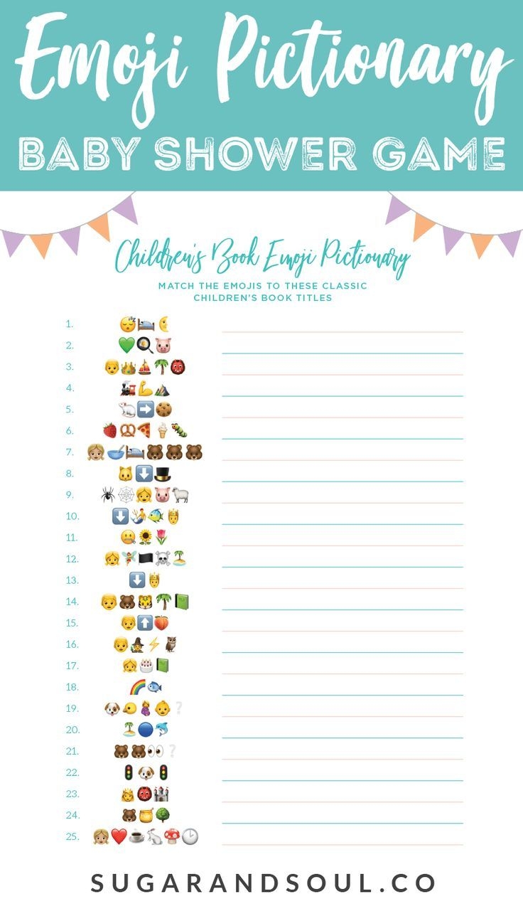 ChildrenS Book Emoji Pictionary Printable Free