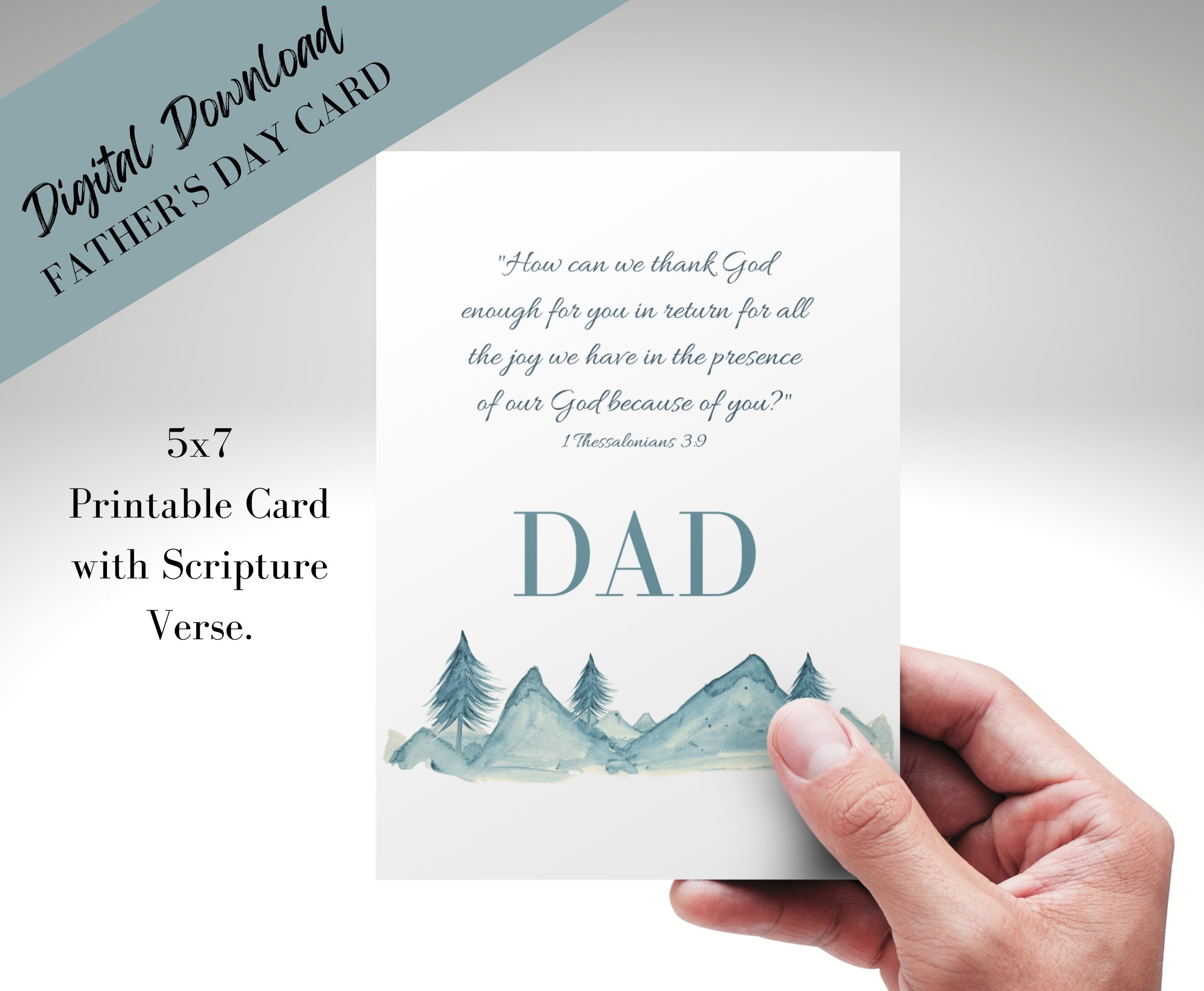 Christian Father s Day Card Digital Download Printable Father s Day Card Scripture Verse Instant Download Bible Verse Card For Dad Etsy
