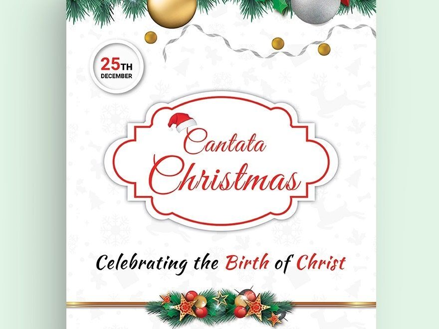 Christmas Church Flyer Template In Word PSD Publisher Pages Google Docs Download Template