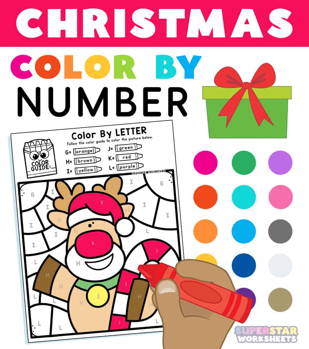 Holiday Color By Number Printable