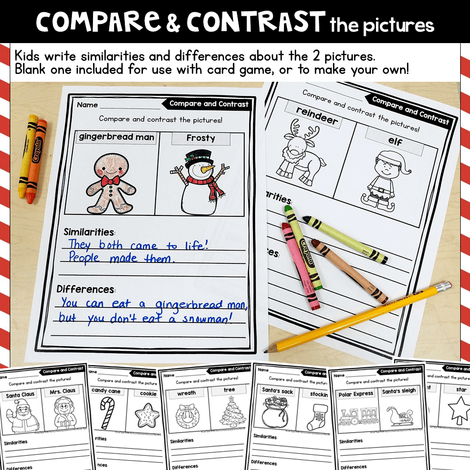 Compare And Contrast Kindergarten Stories Printable