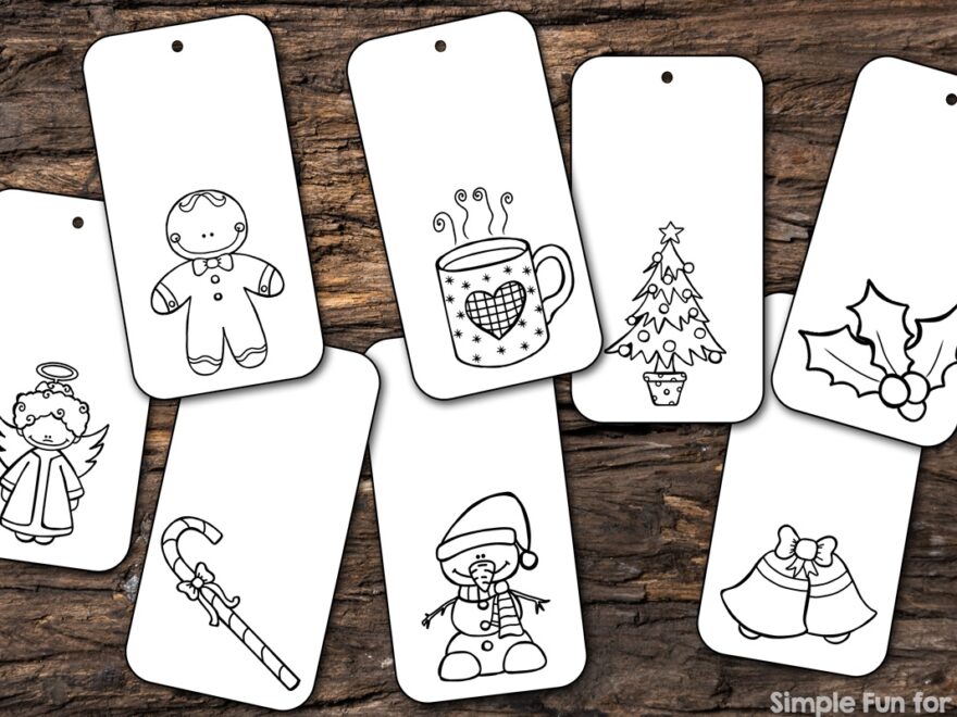 Christmas Countdown Day 7 Color Your Own Printable Christmas Gift Tags Simple Fun For Kids