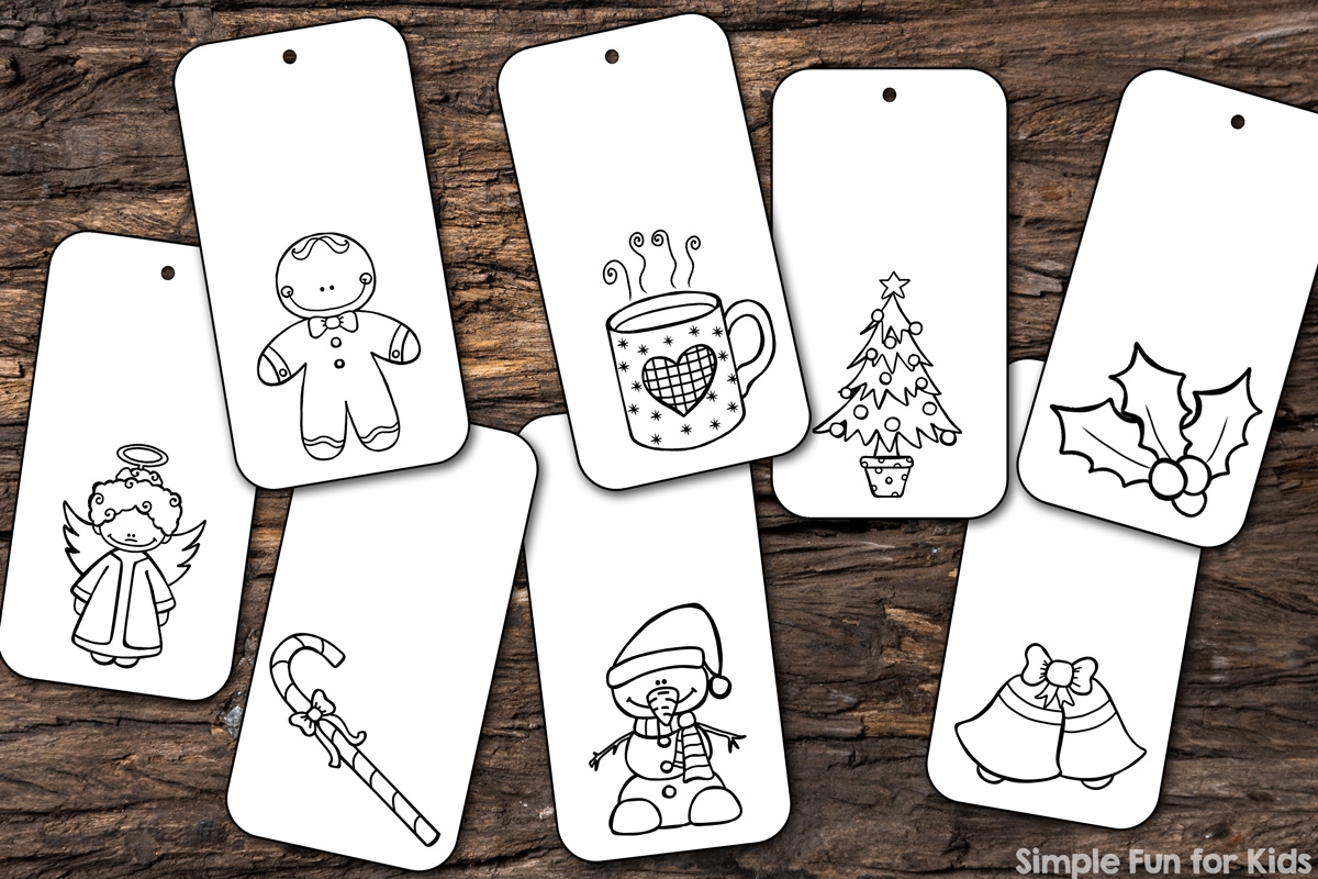 Christmas Countdown Day 7 Color Your Own Printable Christmas Gift Tags Simple Fun For Kids