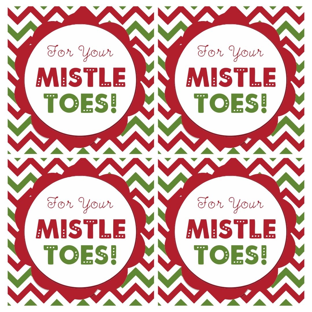 Christmas Mistletoe Gift Tags 10 Free PDF Printables Printablee