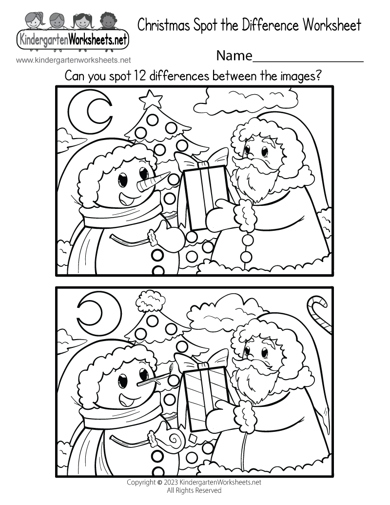Christmas Activities For Kindergarten Printables