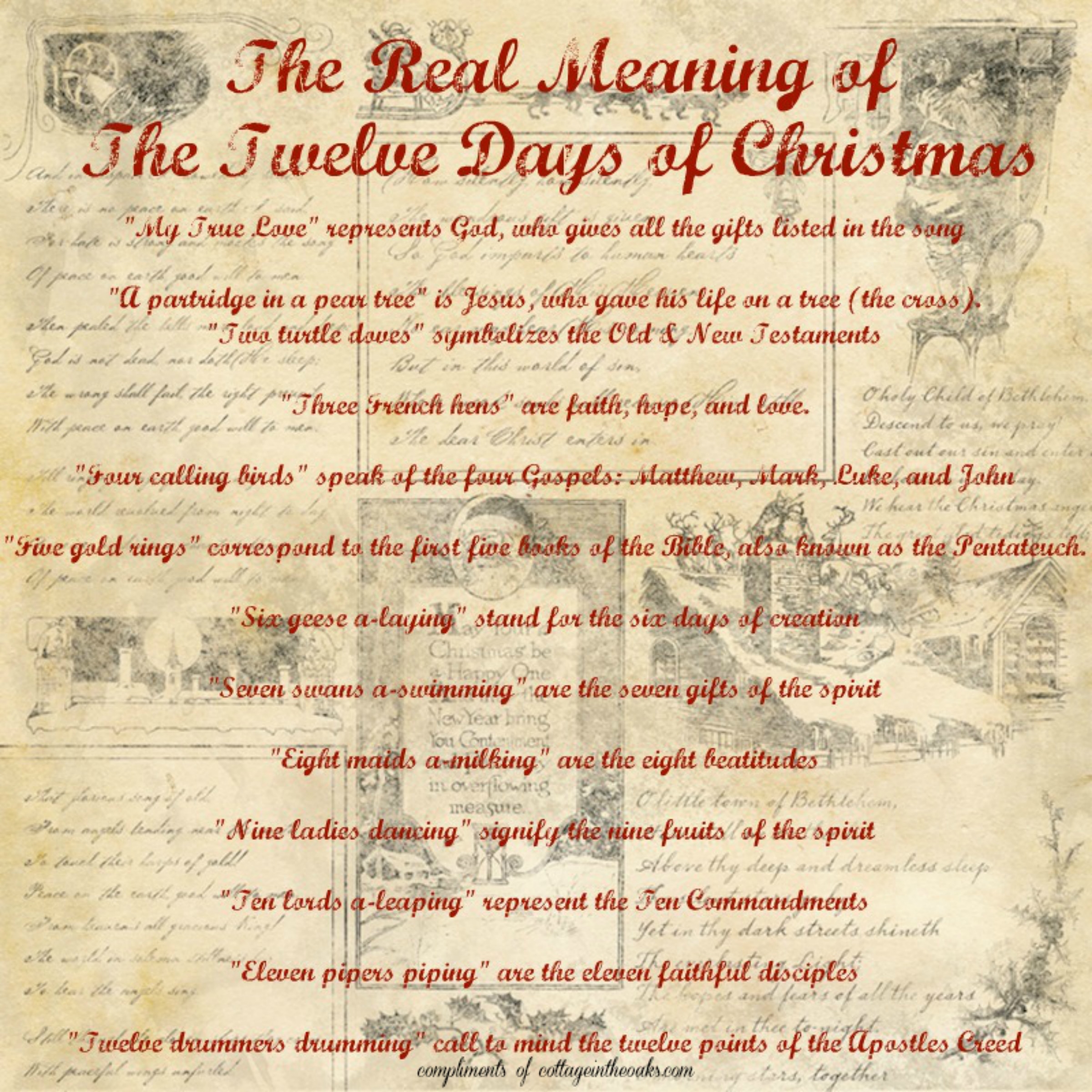 Christmas Story Booklet 12 Days Free Christmas Printables Cottage In The Oaks