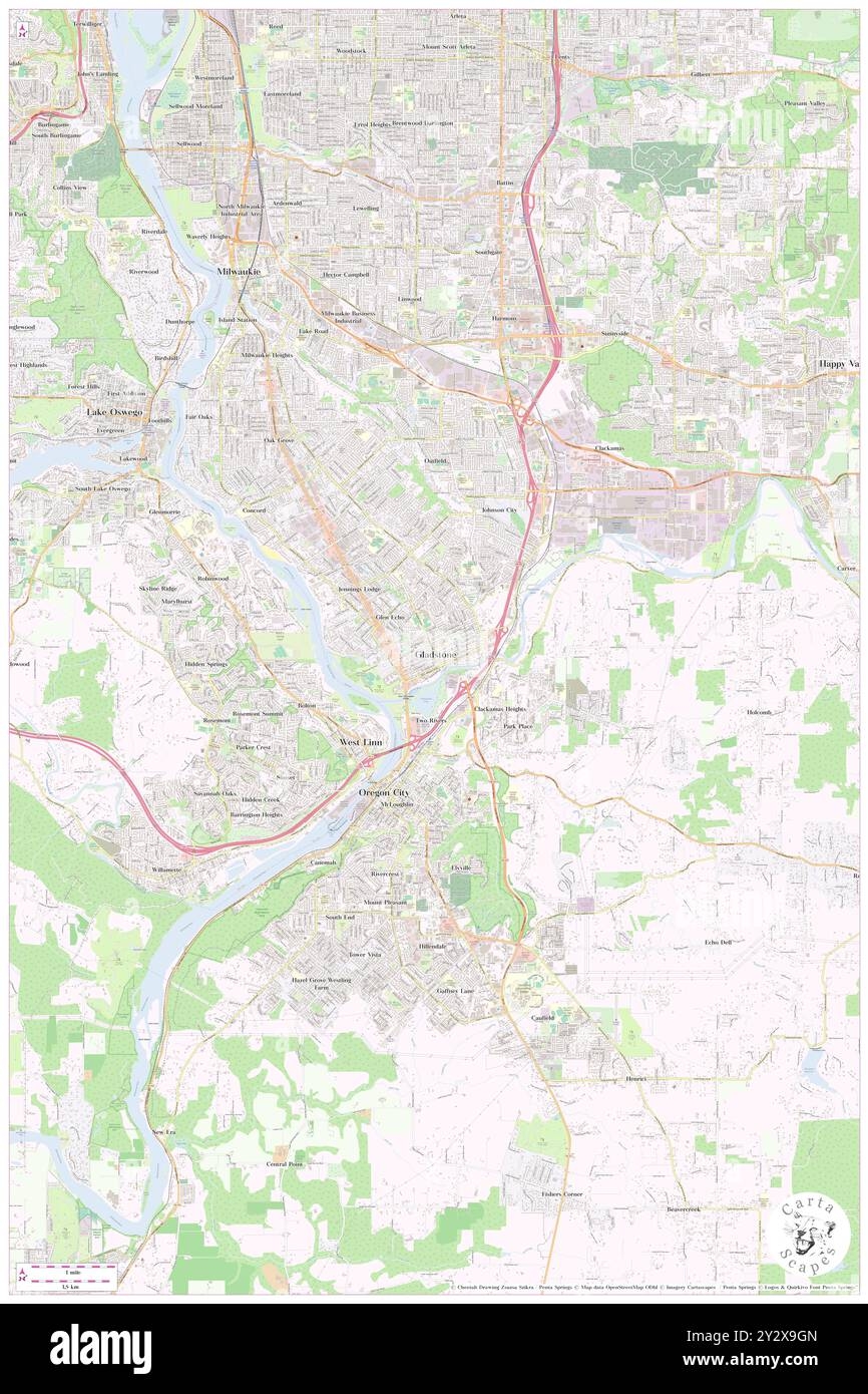 Printable Detailed Map Of Boring Oregon