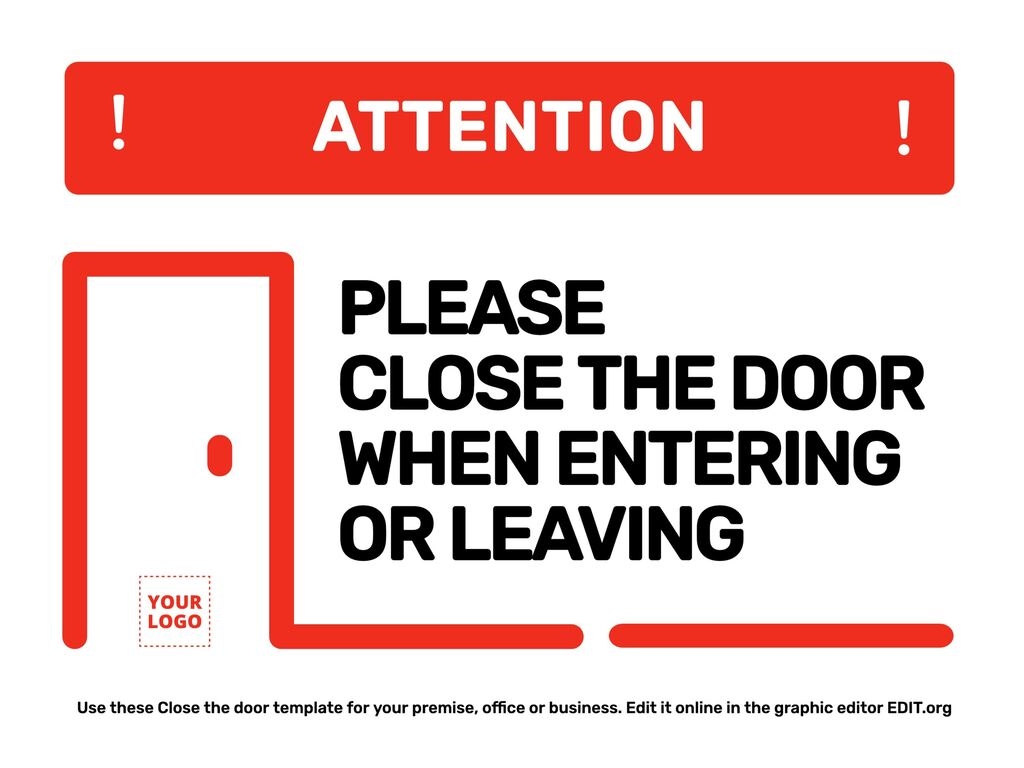 Close The Door Posters To Edit Online