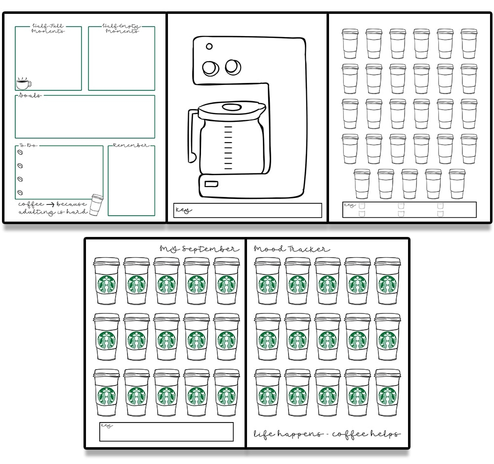 Coffee Bullet Journal Free Fall Planner Inserts Coffee Bullet Journal Fall Planner Inserts