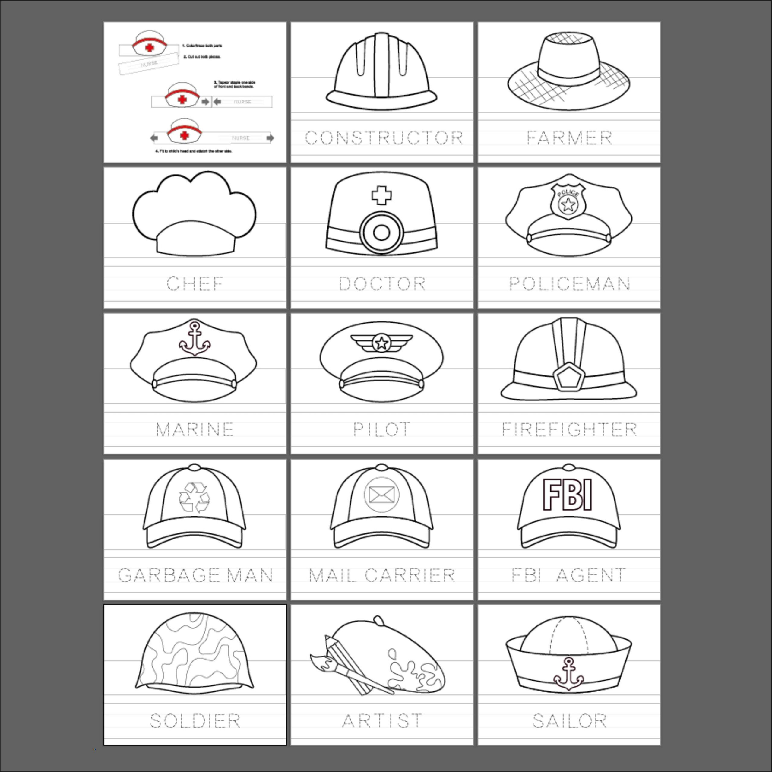 Community Helpers Paper Crowns Community Helpers Printable Hats Paper Hats Kids Craft Birthday Party Costume Download Paper Printable Etsy